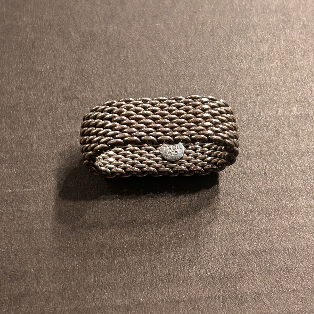 Tiffany & Co Silver Mesh Jewelry Ring